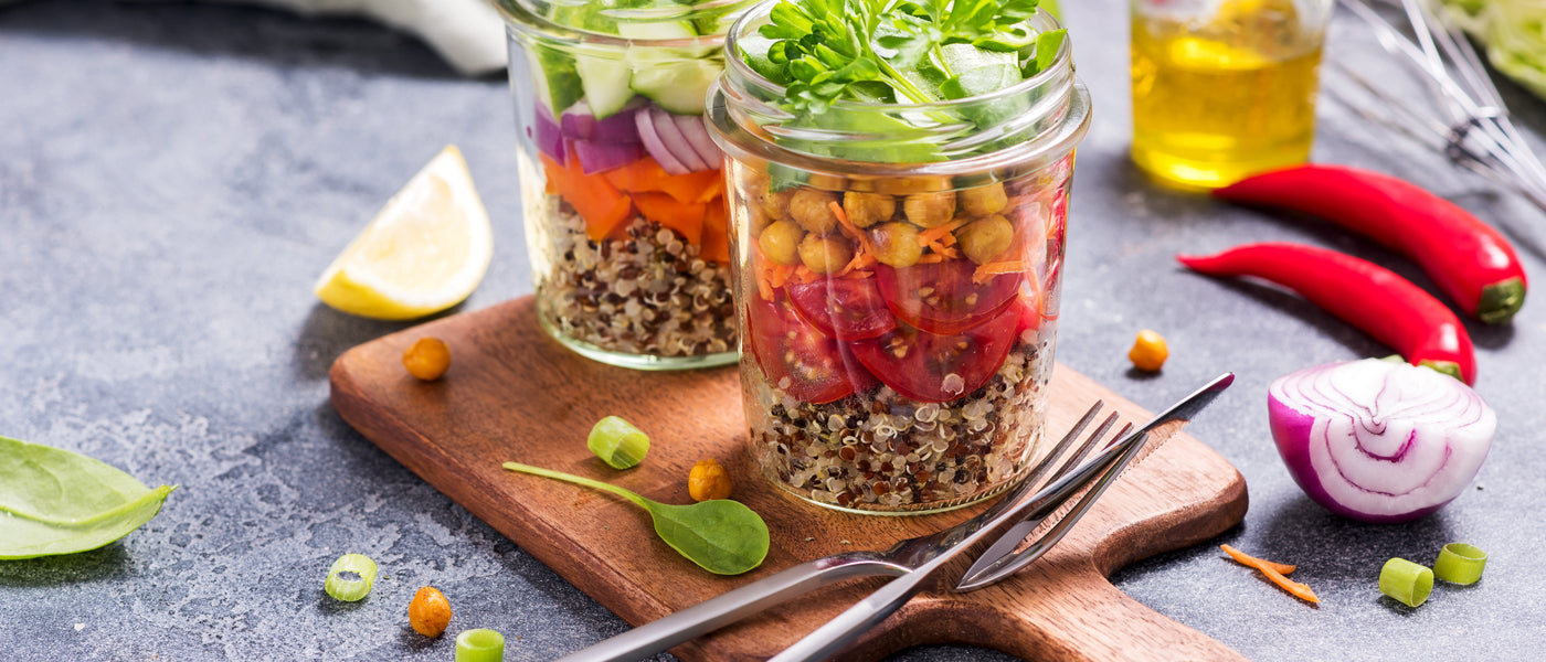 Quinoa and Chickpea Salad Jars