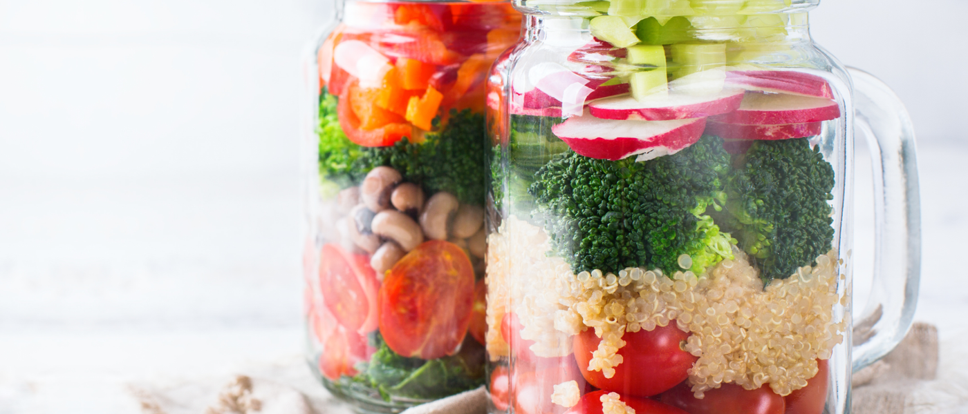 Quinoa and Veggie Mason Jar Salad