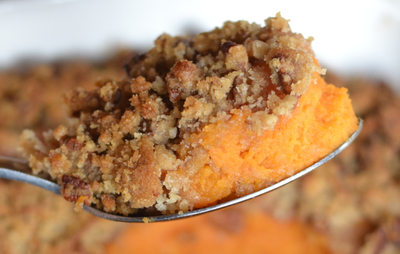 Sweet Potato Casserole with Pecan Streusel