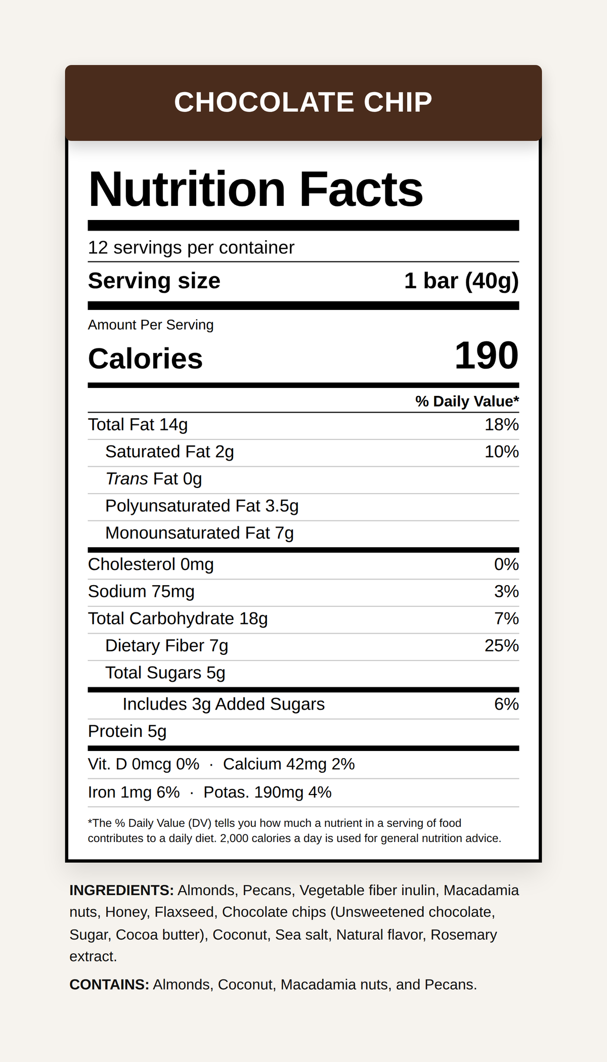 Chocolate Chip nutrition facts