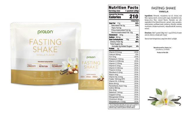 Fasting Shake for Intermittent Fasting & Longevity - ProLon Life ...